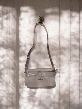 Kipling Light Beige Crossbody Bag with Adjustable Strap